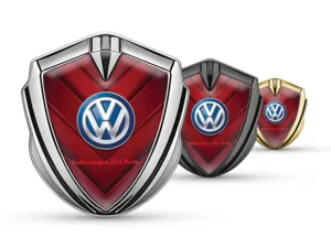 VW Badge Emblema Metal Disegno Max Corse